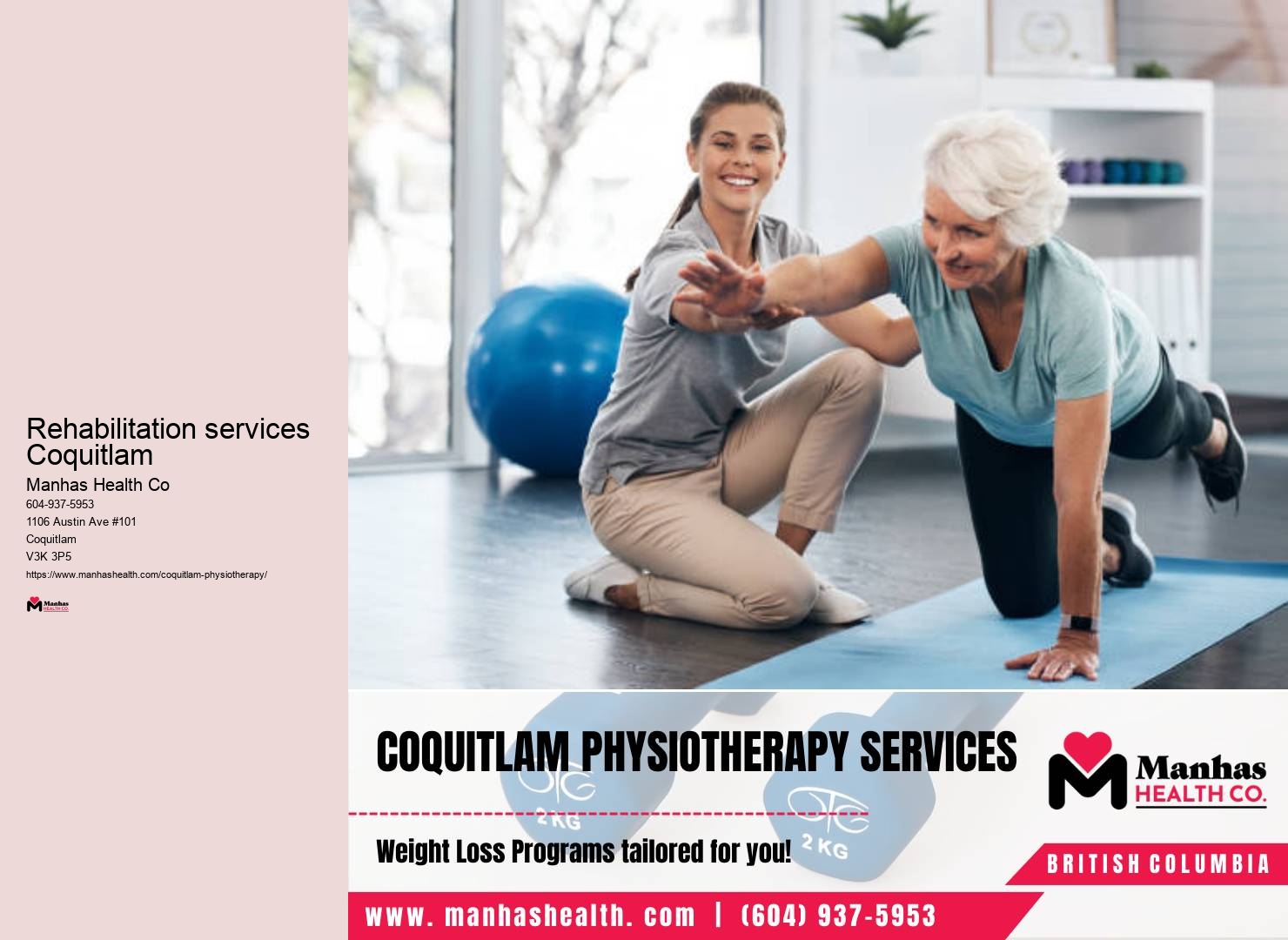 Coquitlam physiotherapy options for seniors