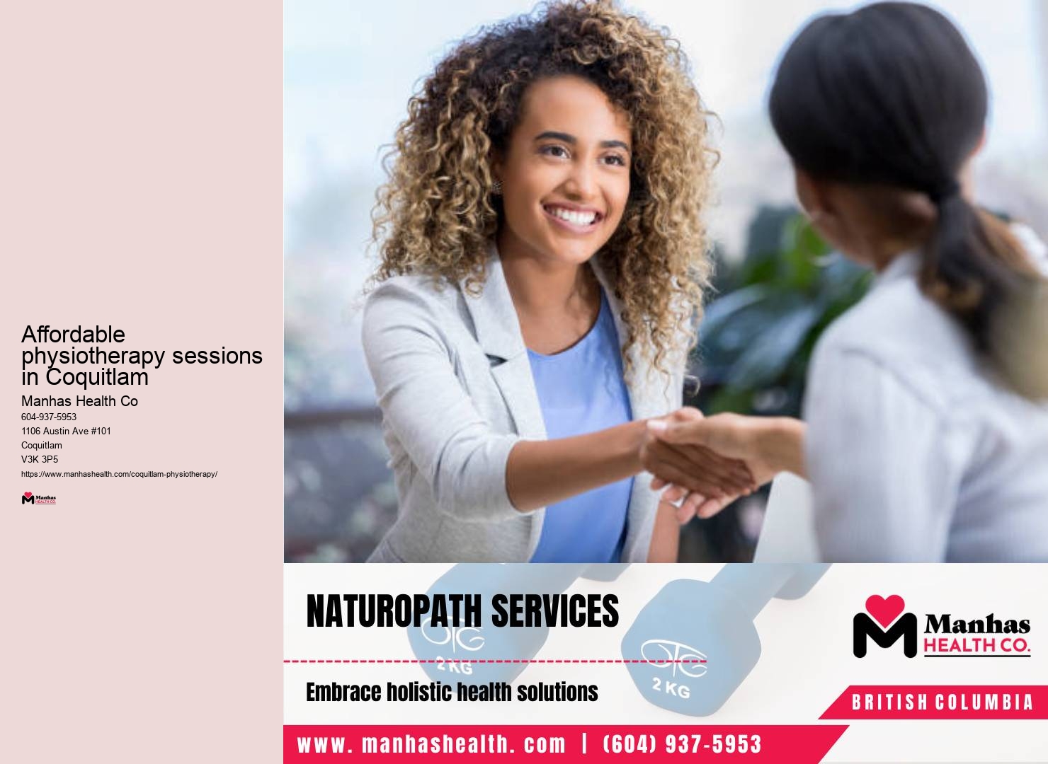 Physiotherapy clinic services Affordable physiotherapy sessions in Coquitlam