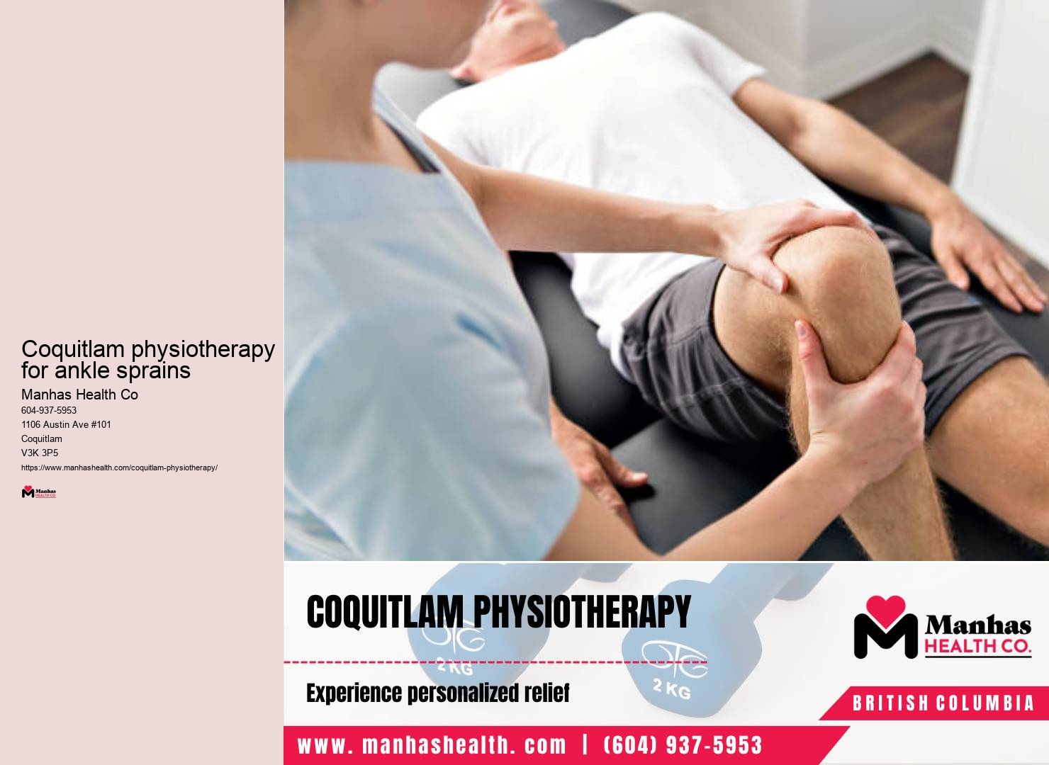 Physiotherapy for whiplash Coquitlam physiotherapy for ankle sprains