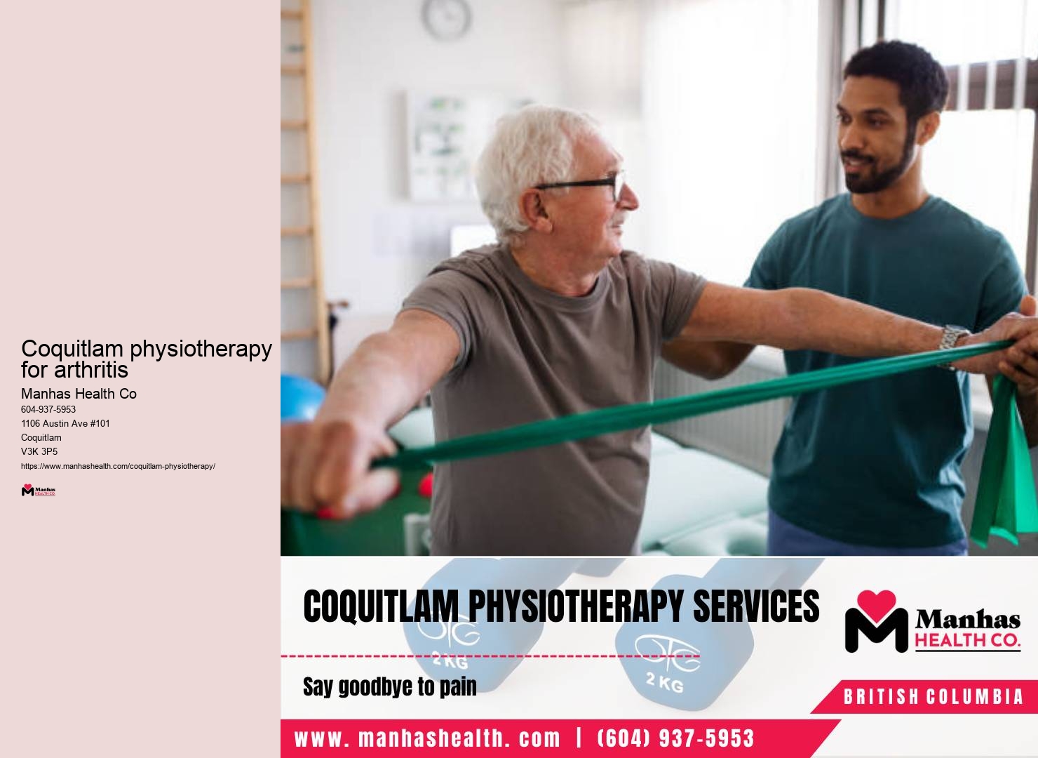 Personalized physiotherapy Coquitlam physiotherapy for arthritis