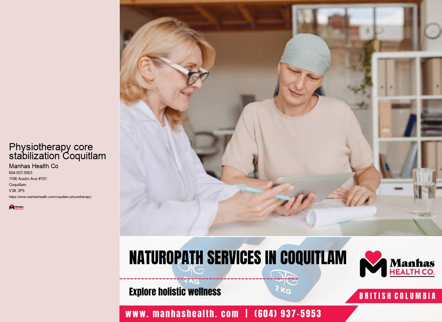 Affordable physiotherapy treatments Physiotherapy core stabilization Coquitlam