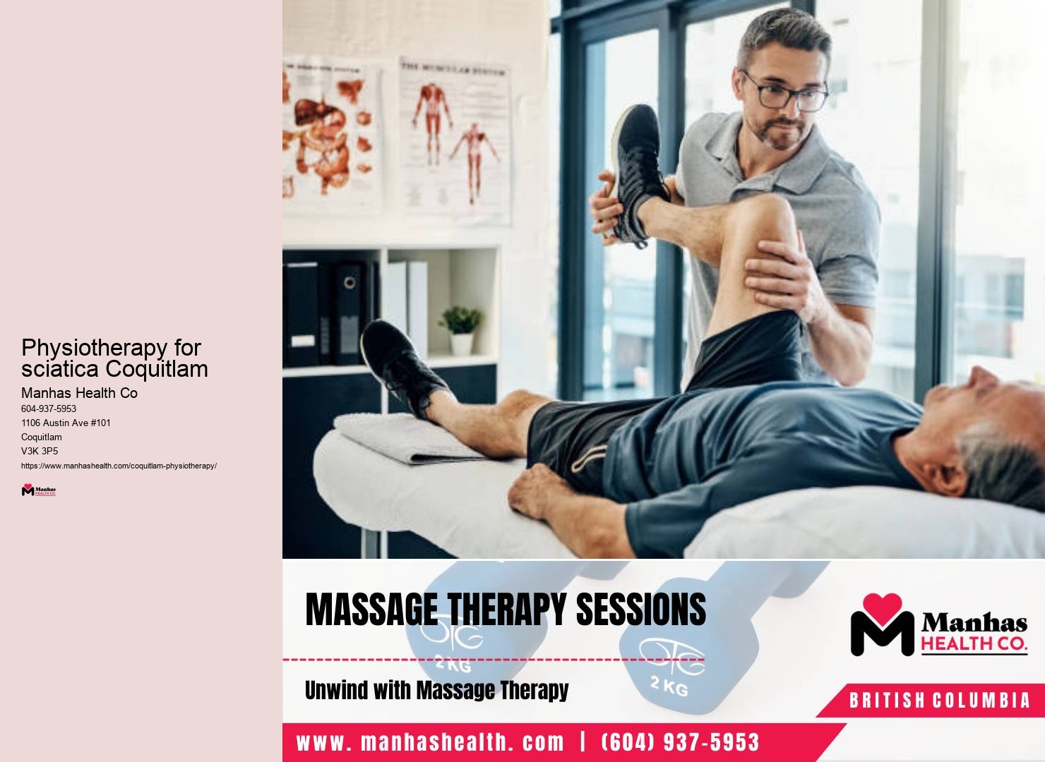 Manual therapy physiotherapy Physiotherapy for sciatica Coquitlam