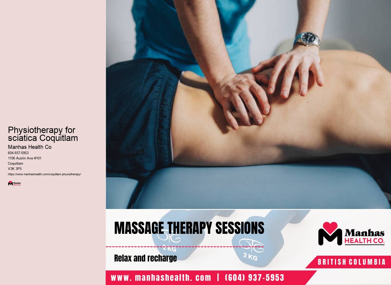 Physiotherapy clinic Physiotherapy for sciatica Coquitlam BC
