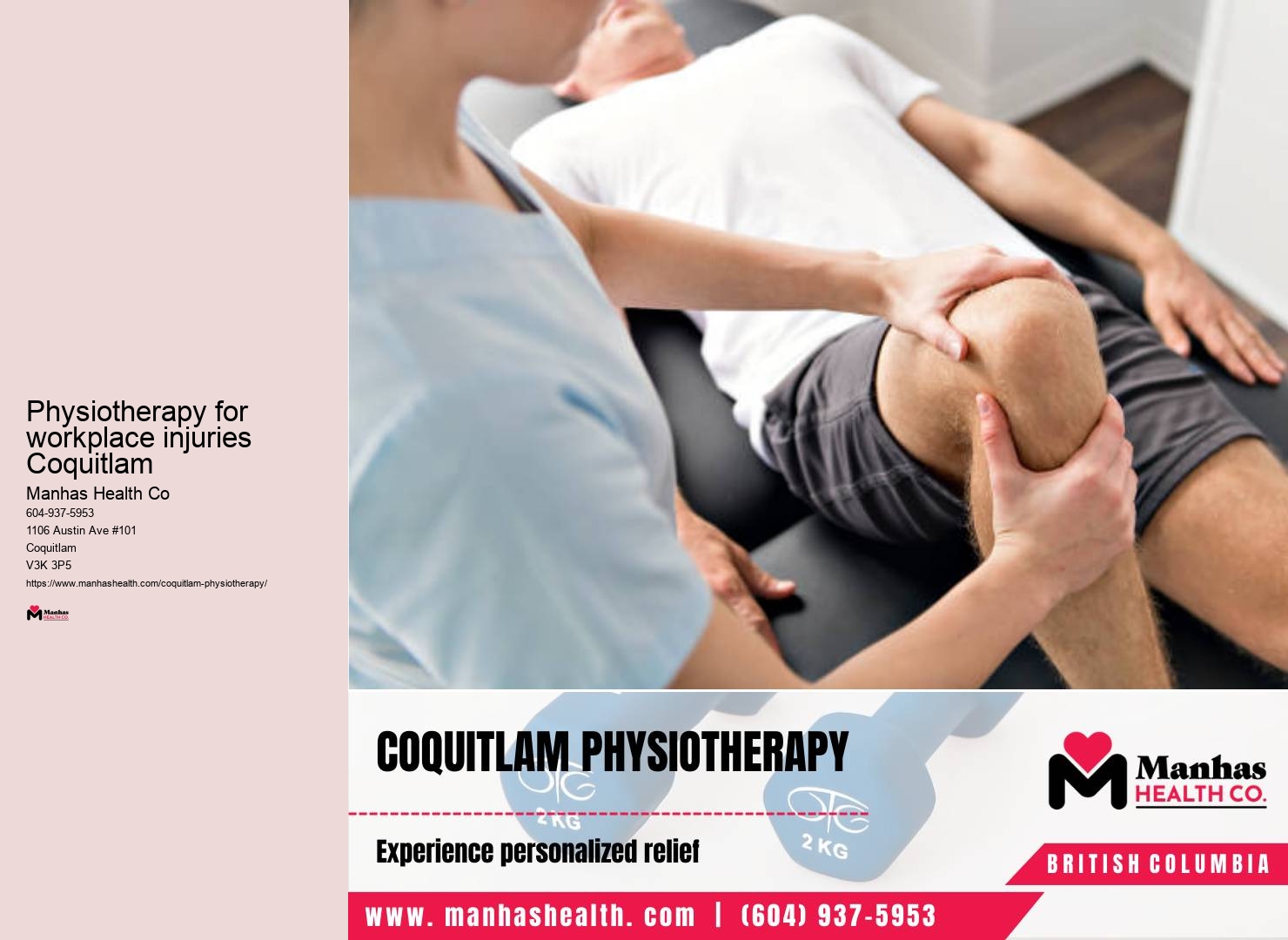 Aquatic therapy Physiotherapy for workplace injuries Coquitlam