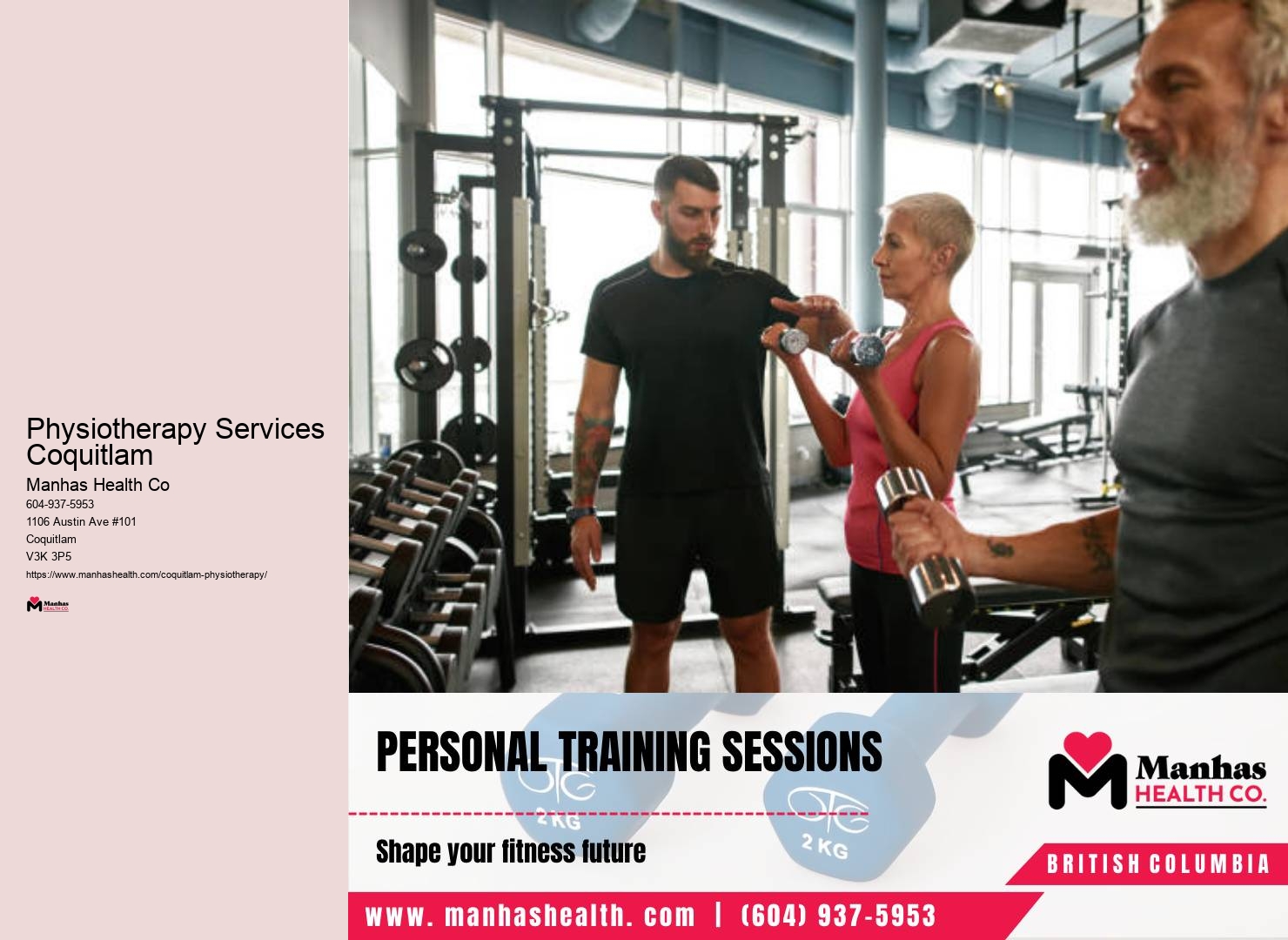 Physiotherapy appointments Physiotherapy Services Coquitlam