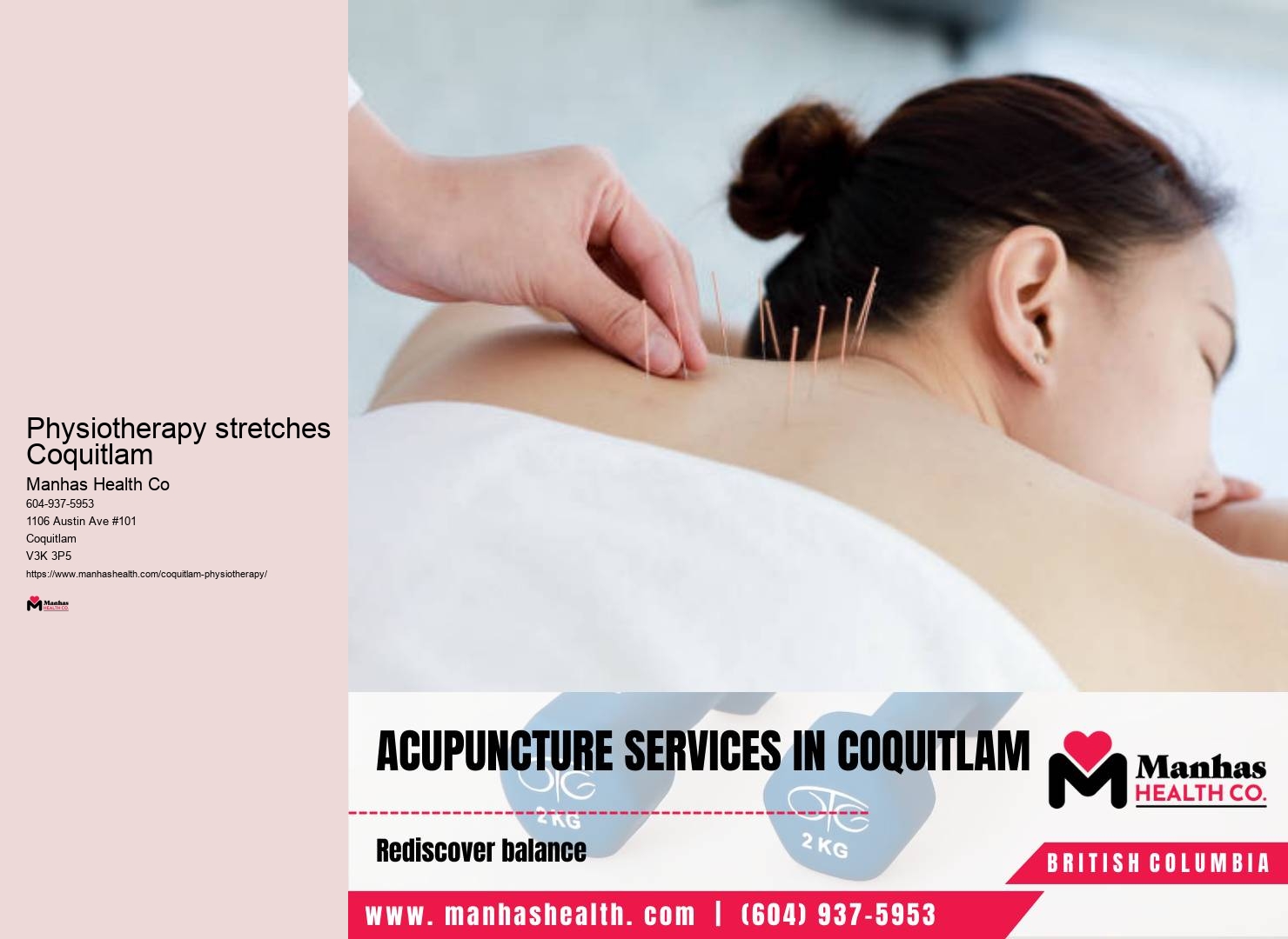 Kinesiology rehabilitation Physiotherapy stretches Coquitlam