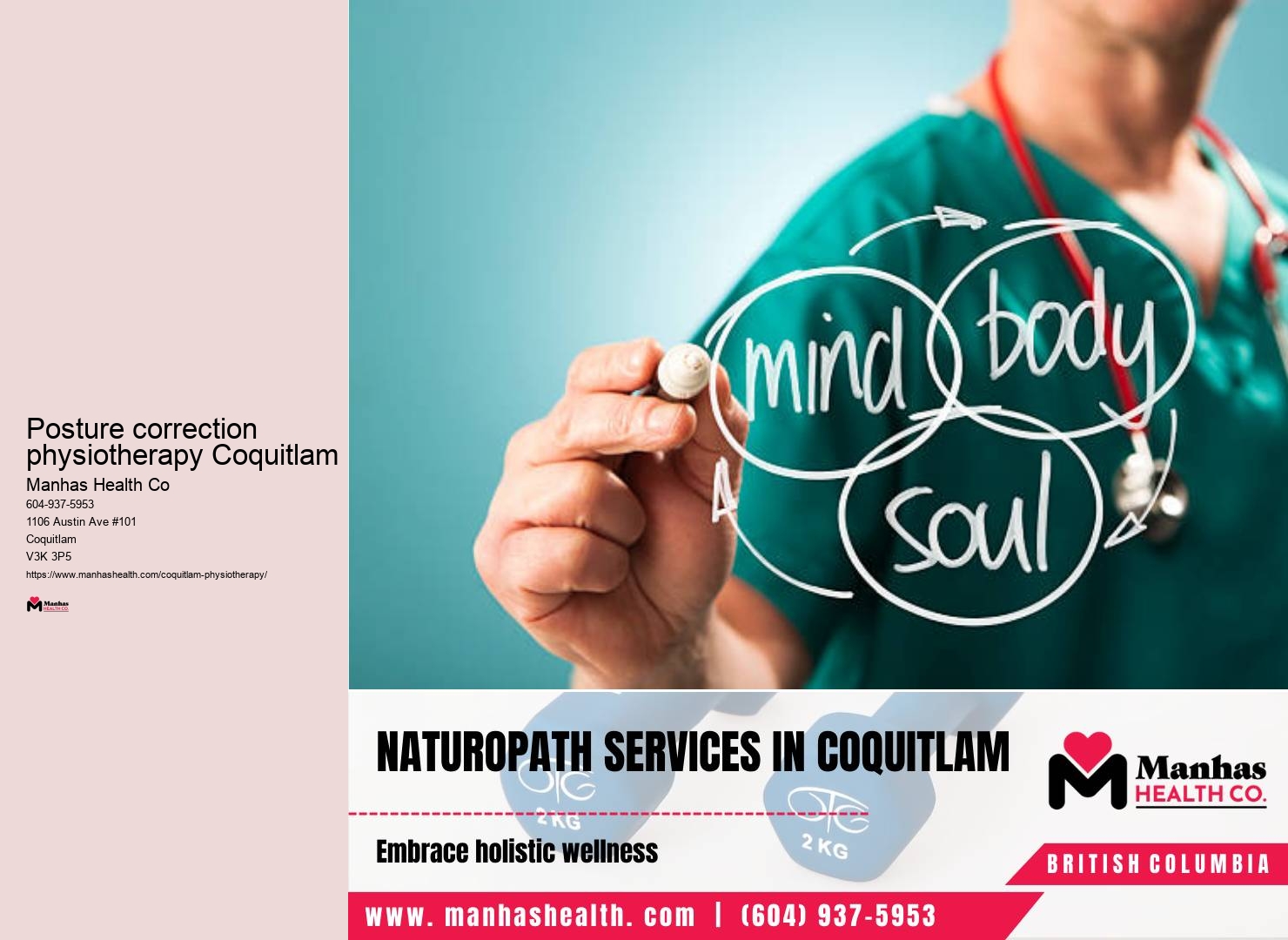 Affordable physiotherapist Posture correction physiotherapy Coquitlam