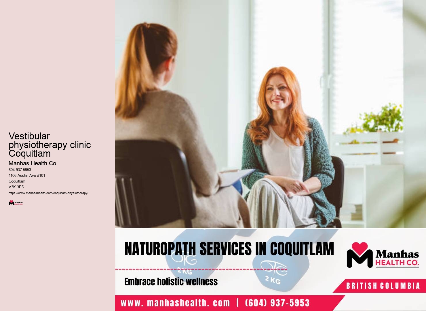 Best physiotherapist Vestibular physiotherapy clinic Coquitlam
