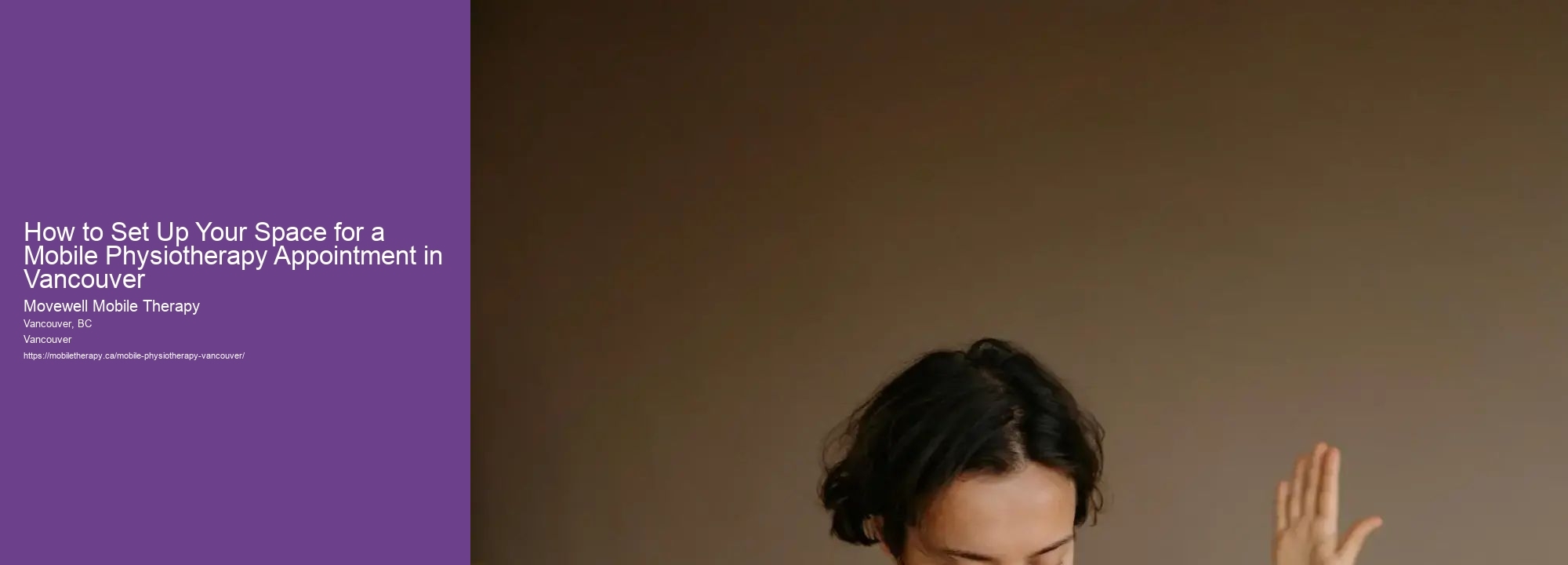 How to Set Up Your Space for a Mobile Physiotherapy Appointment in Vancouver