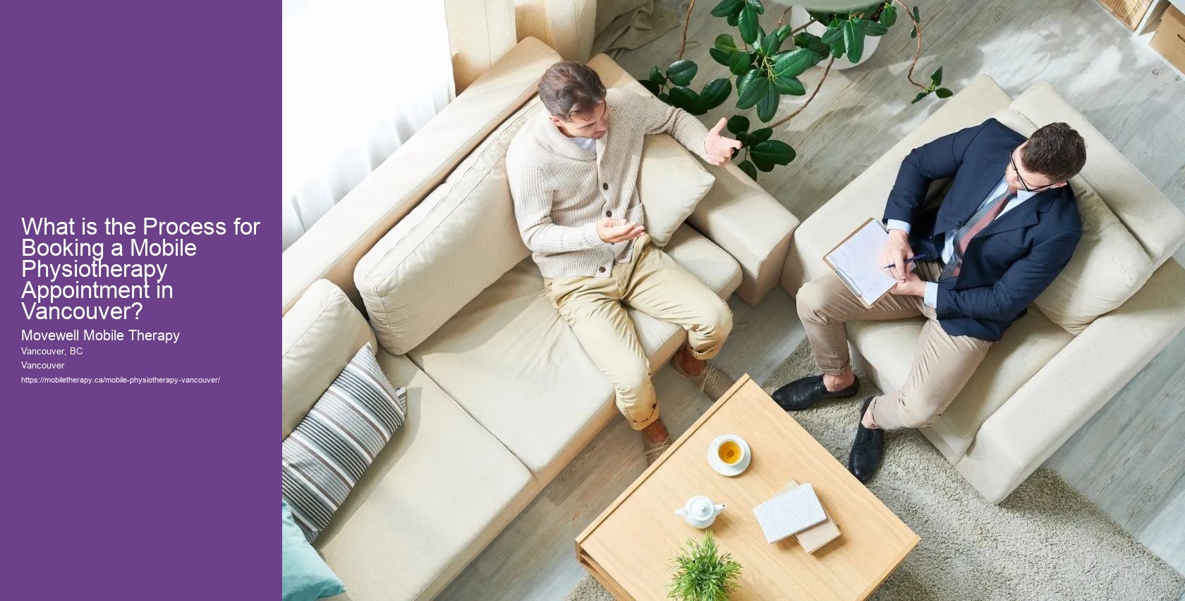 What is the Process for Booking a Mobile Physiotherapy Appointment in Vancouver?