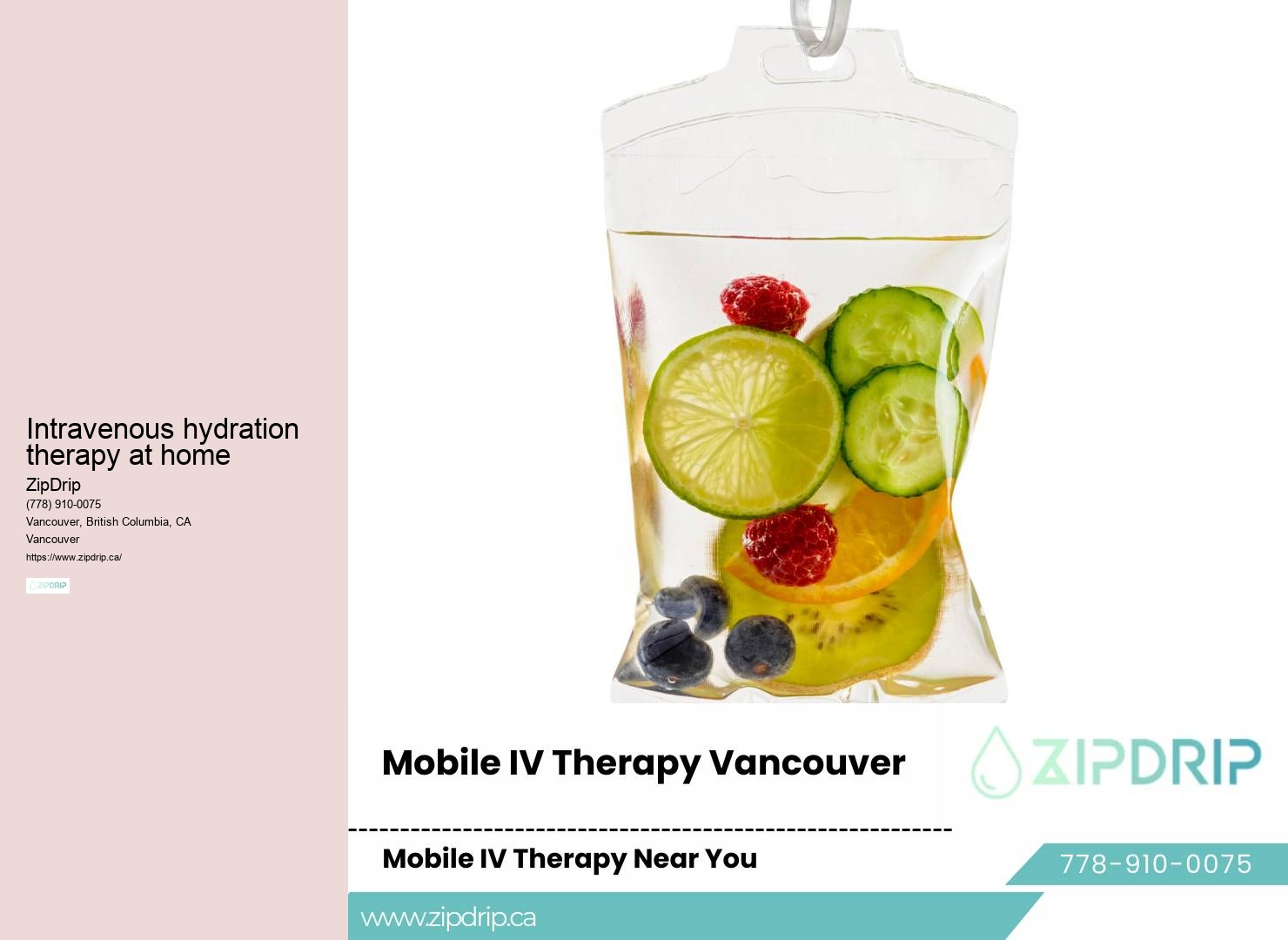 Vancouver mobile IV therapy for pain relief