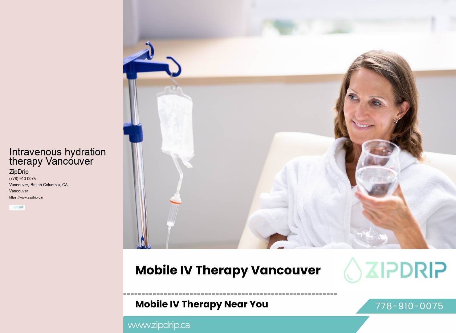 Mobile IV infusion for better concentration in Vancouver