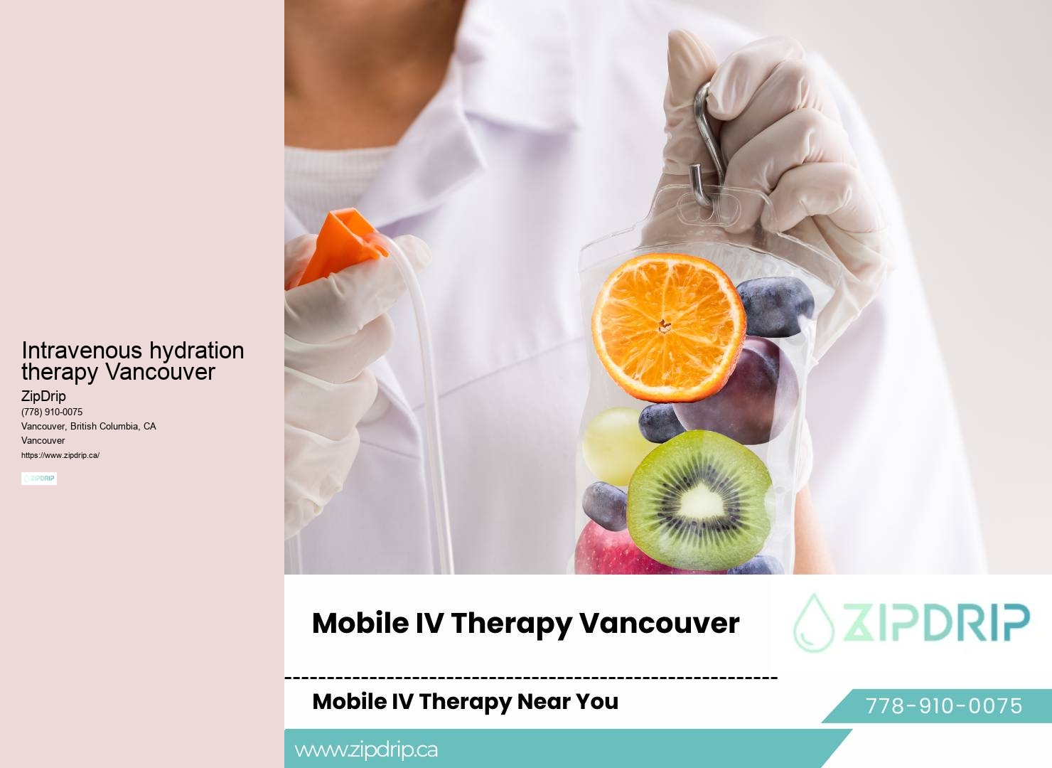 IV therapy for immune system support and wellness in Vancouver