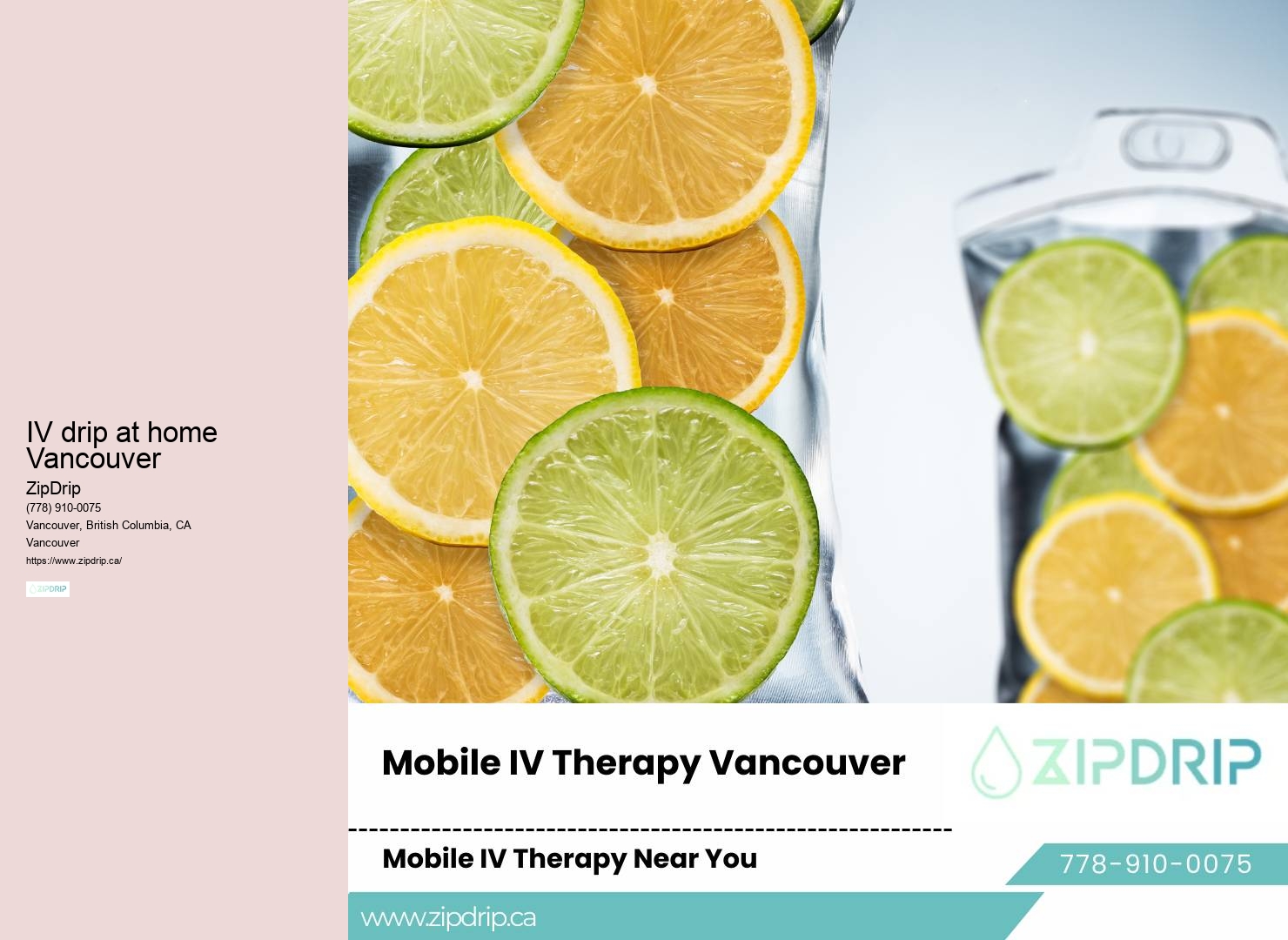 Vancouver IV infusion for hydration and nutrient replenishment