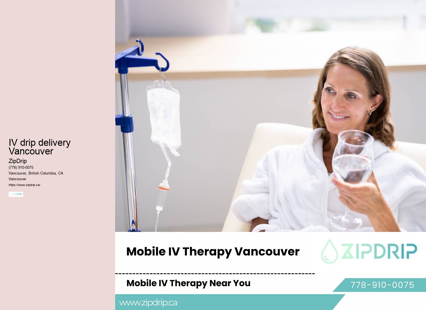 Mobile IV therapy for hydration and detoxification in Vancouver