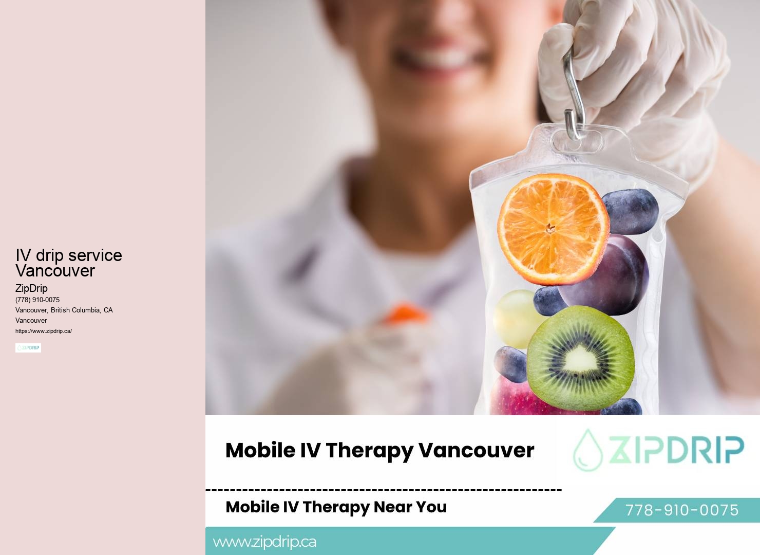 On-the-go IV therapy Vancouver