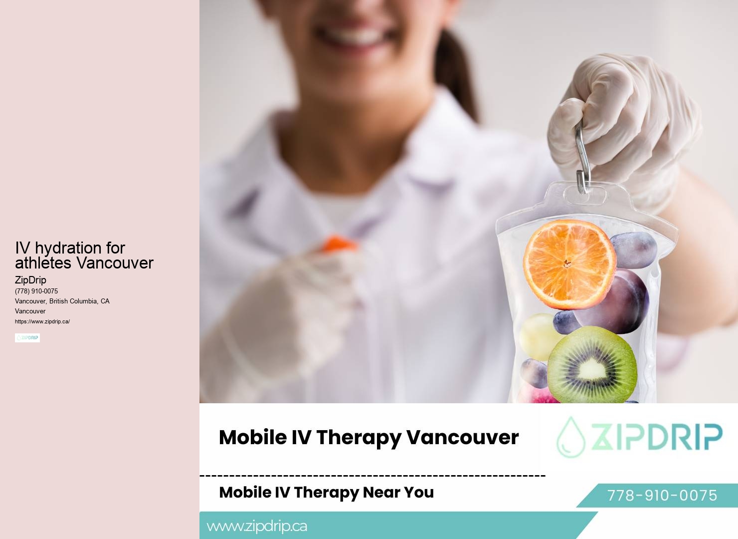 Vancouver mobile IV therapy for wellness and vitality