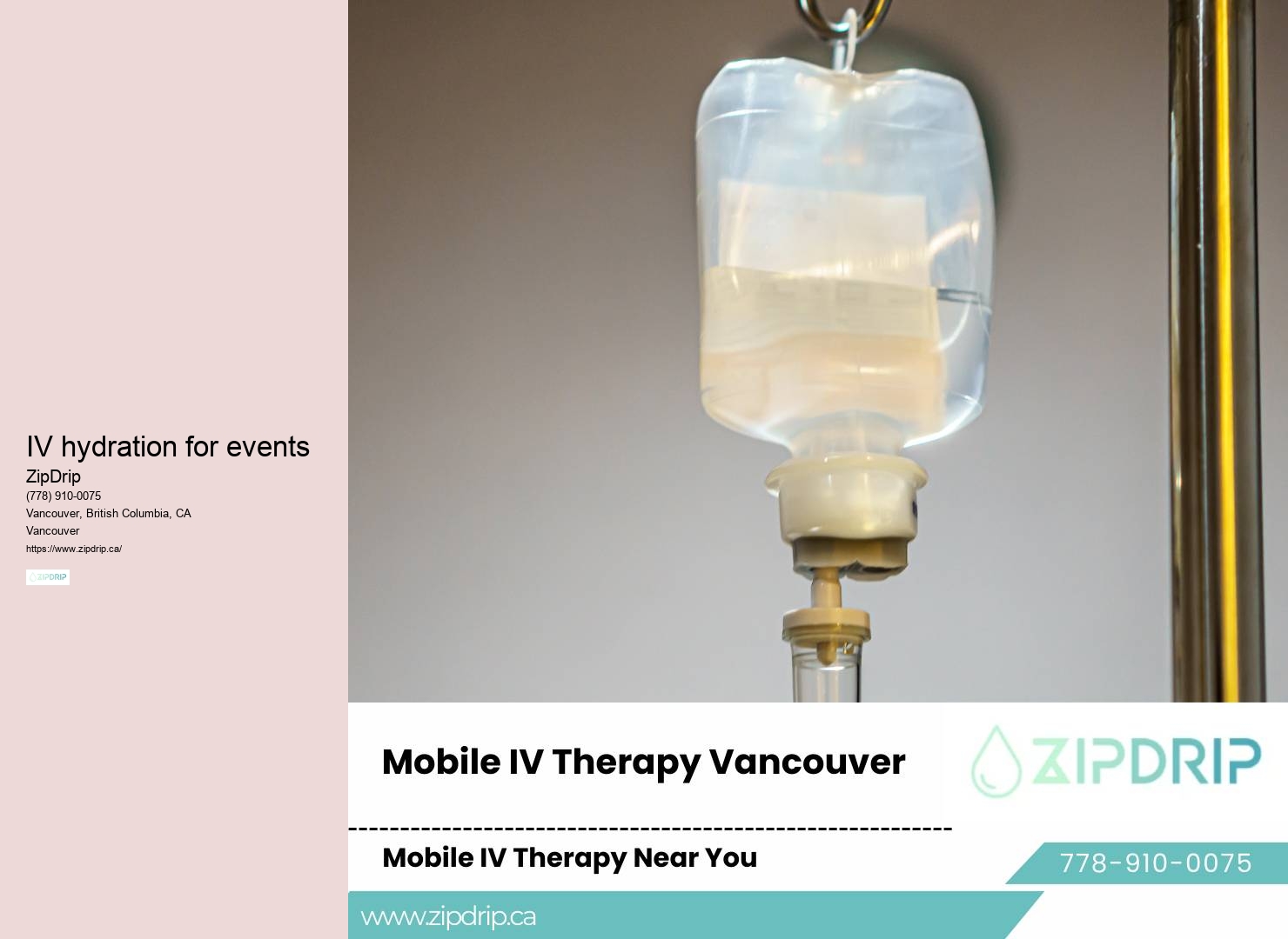 IV therapy for pre-event preparation in Vancouver
