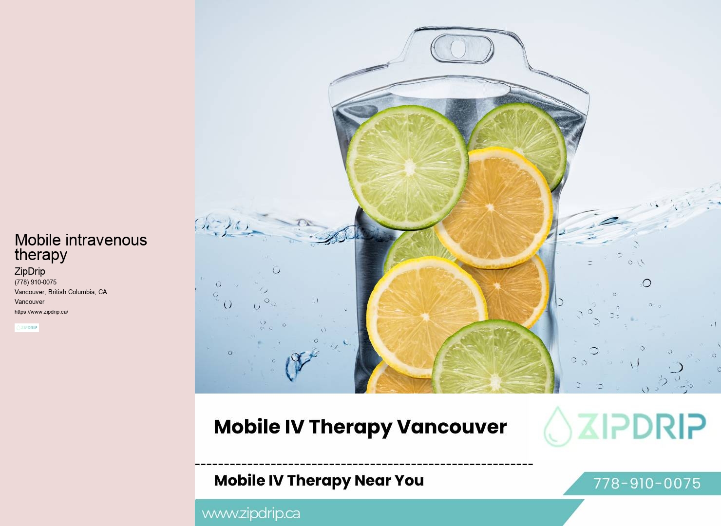IV infusion for immune system support in Vancouver
