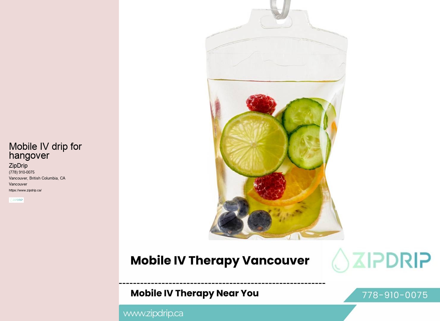 Mobile IV therapy for parties