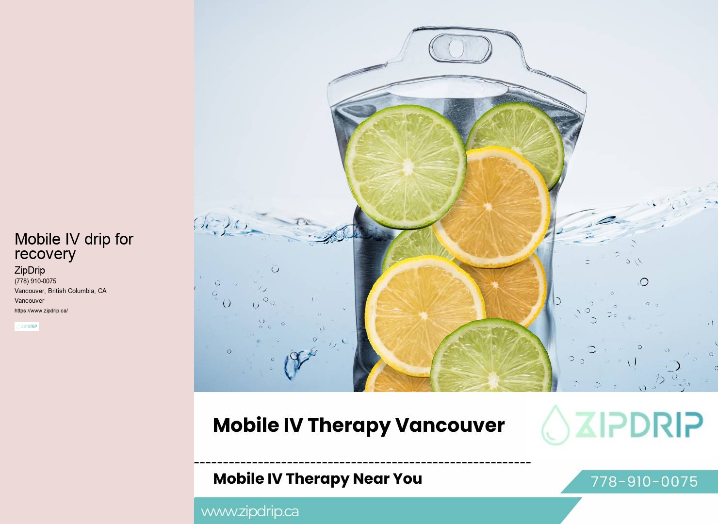 Vancouver mobile vitamin drip for anti-aging benefits