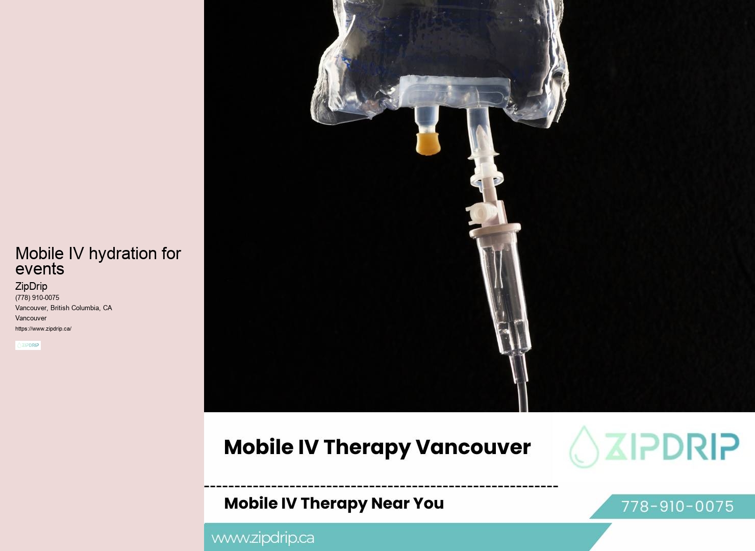 IV therapy for dehydration