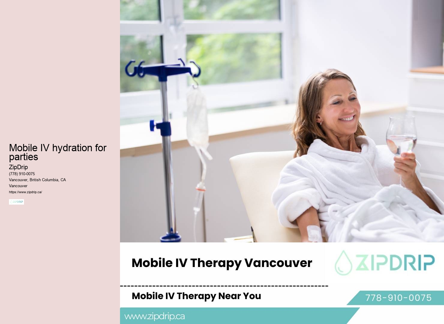 Vancouver IV drip for skin rejuvenation and glow