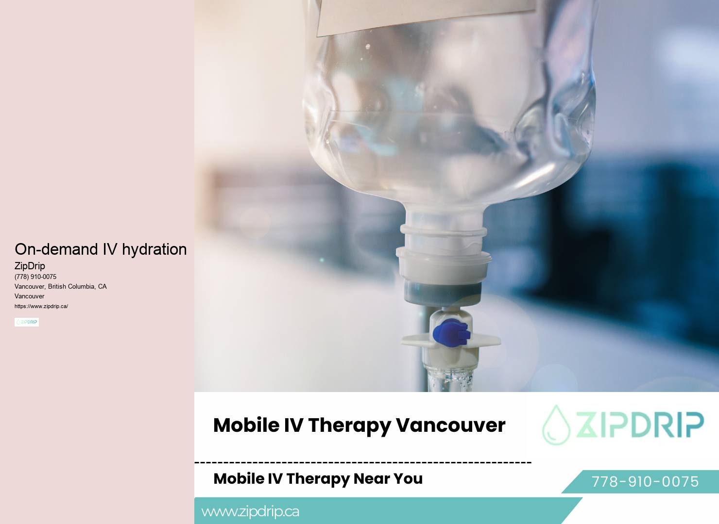 IV hydration at hotel Vancouver