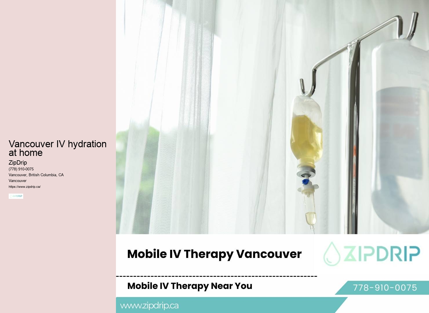 Vitamin infusion therapy at home Vancouver