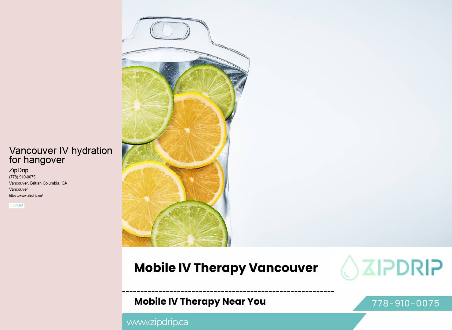 Mobile IV infusion for wellness and vitality in Vancouver