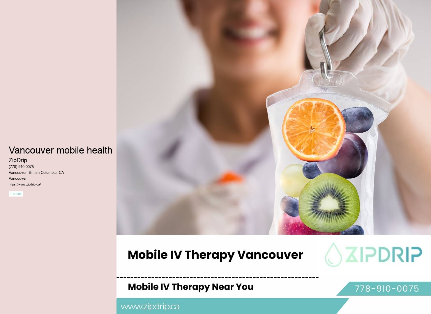 Vancouver IV drip for beauty and skincare enhancement