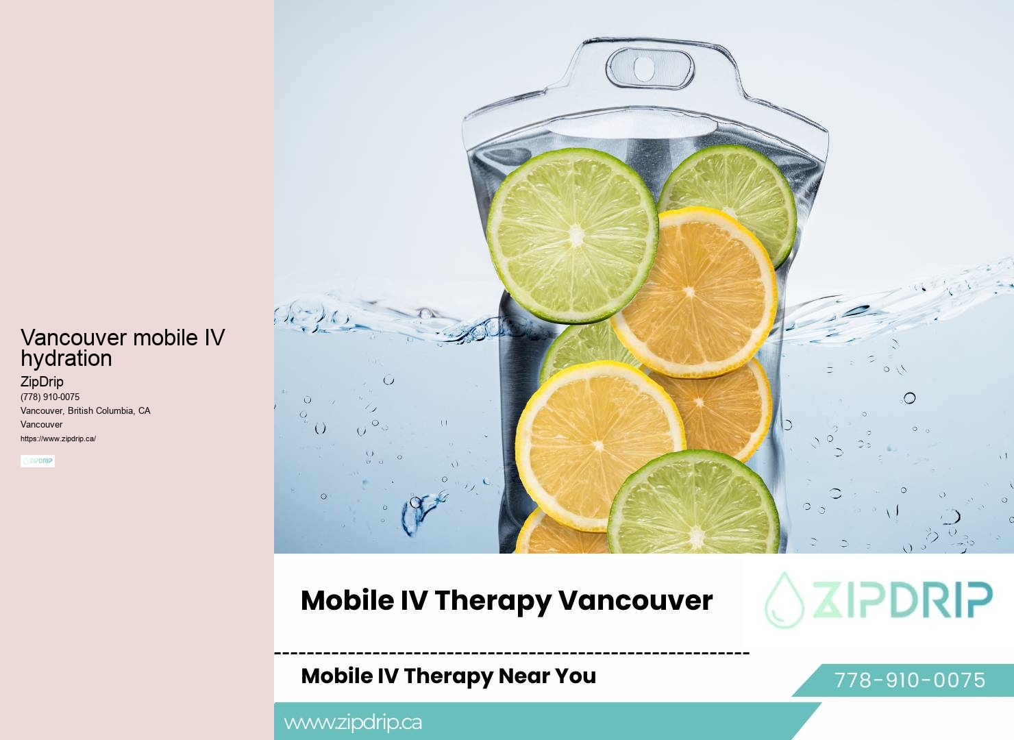 Mobile IV drip for hangover relief in Vancouver