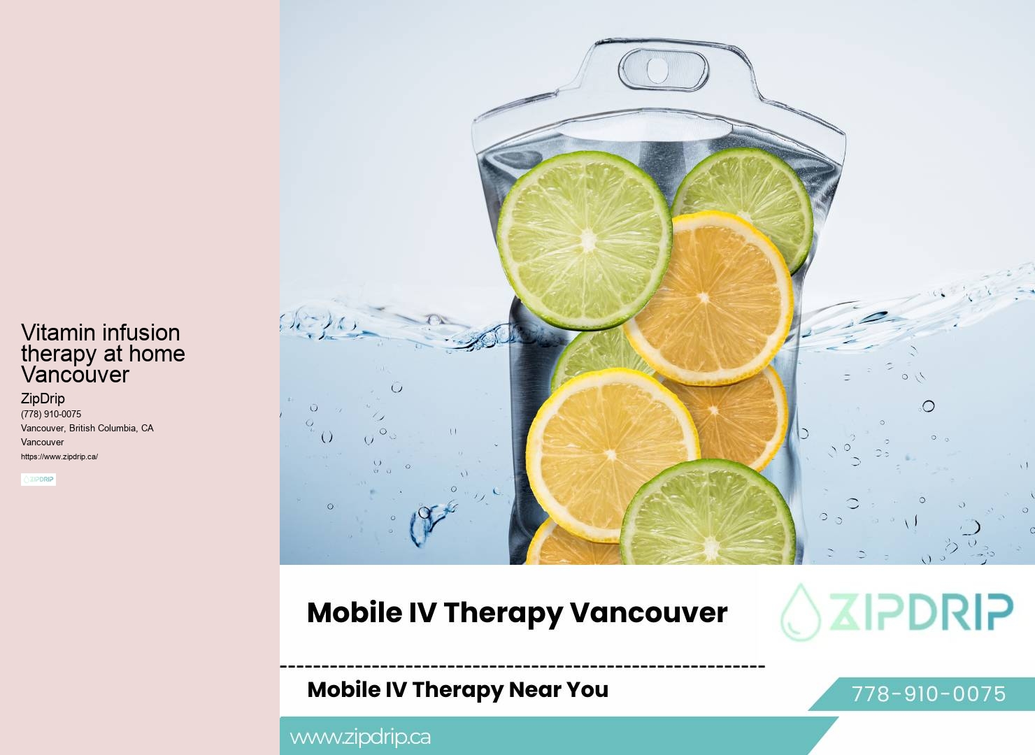 IV hydration treatment Vancouver