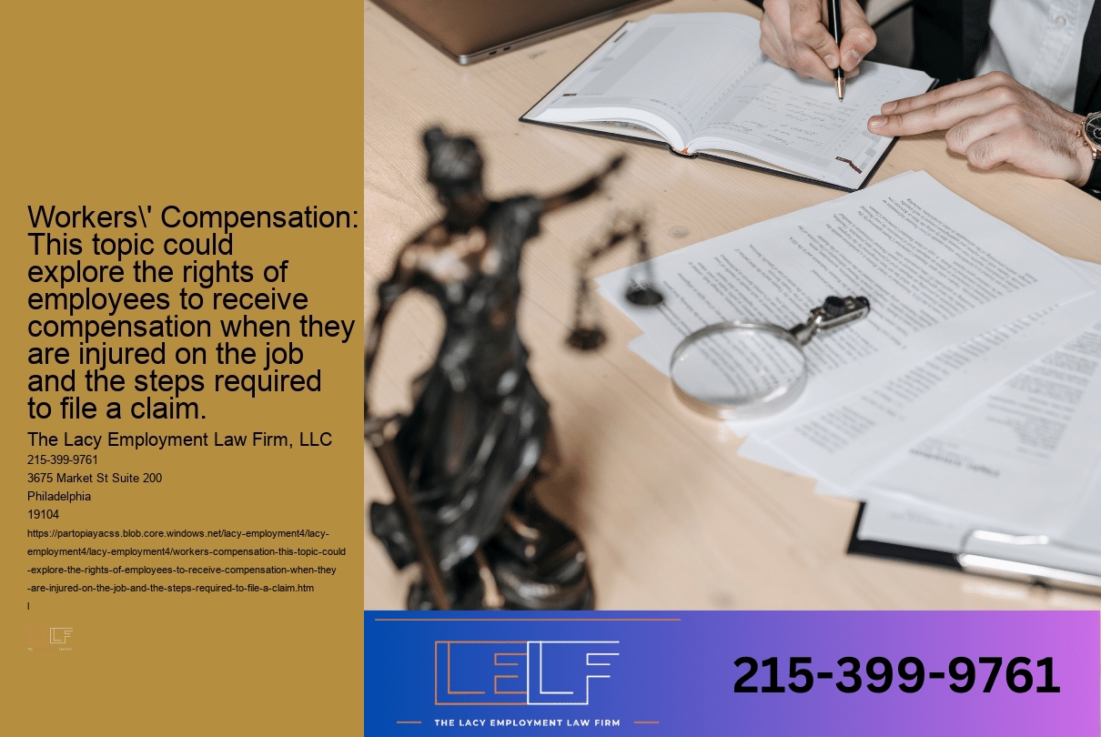 Workers' Compensation: This topic could explore the rights of employees to receive compensation when they are injured on the job and the steps required to file a claim.