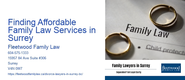 Finding Affordable Family Law Services in Surrey