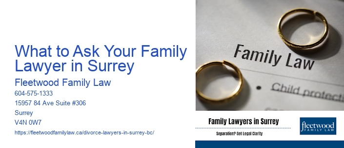 What to Ask Your Family Lawyer in Surrey