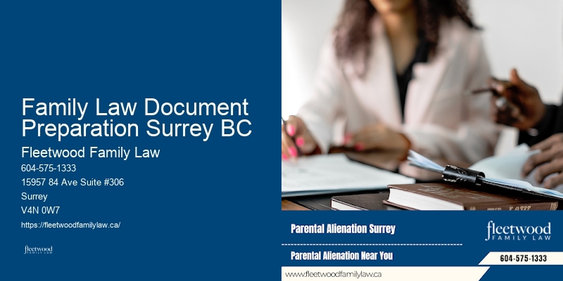Family Law Document Preparation Surrey BC BC Family Law Assistance