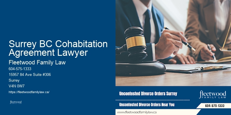 Family Legal Services in Surrey BC Cohabitation Agreement Lawyer BC
