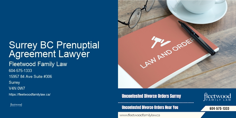 Surrey BC Prenuptial Agreement Lawyer BC Spousal Support Lawyer