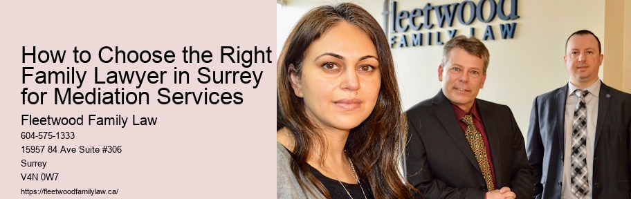 How to Choose the Right Family Lawyer in Surrey for Mediation Services 