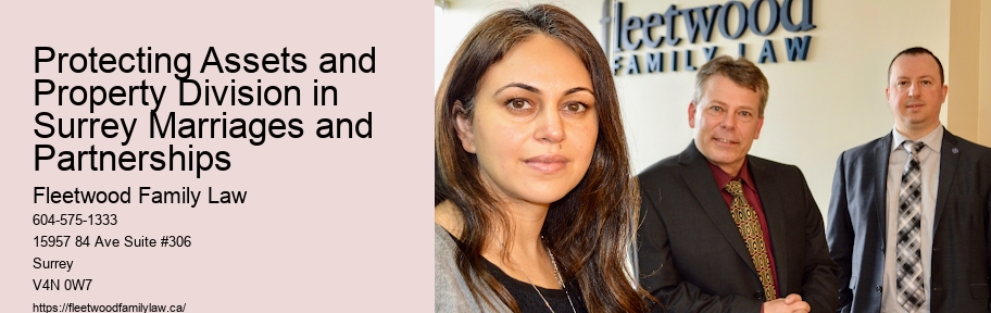 Protecting Assets and Property Division in Surrey Marriages and Partnerships