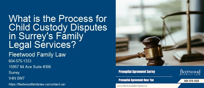 What is the Process for Child Custody Disputes in Surrey's Family Legal Services?