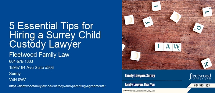 5 Essential Tips for Hiring a Surrey Child Custody Lawyer