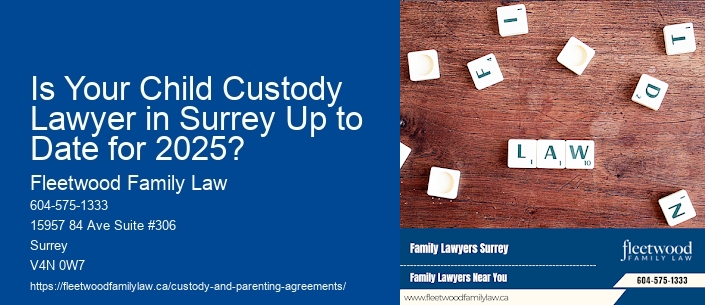 Is Your Child Custody Lawyer in Surrey Up to Date for 2025?