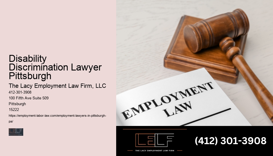 Disability Discrimination Lawyer Pittsburgh Employee Rights Advocacy