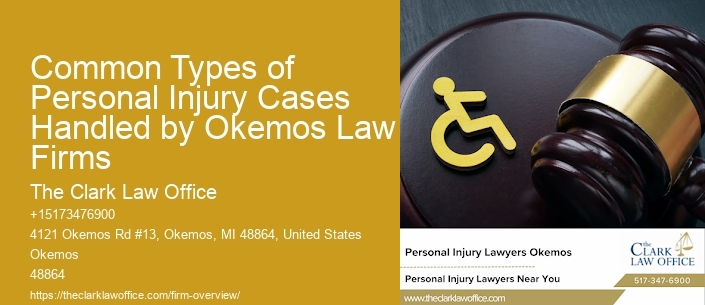 Common Types of Personal Injury Cases Handled by Okemos Law Firms