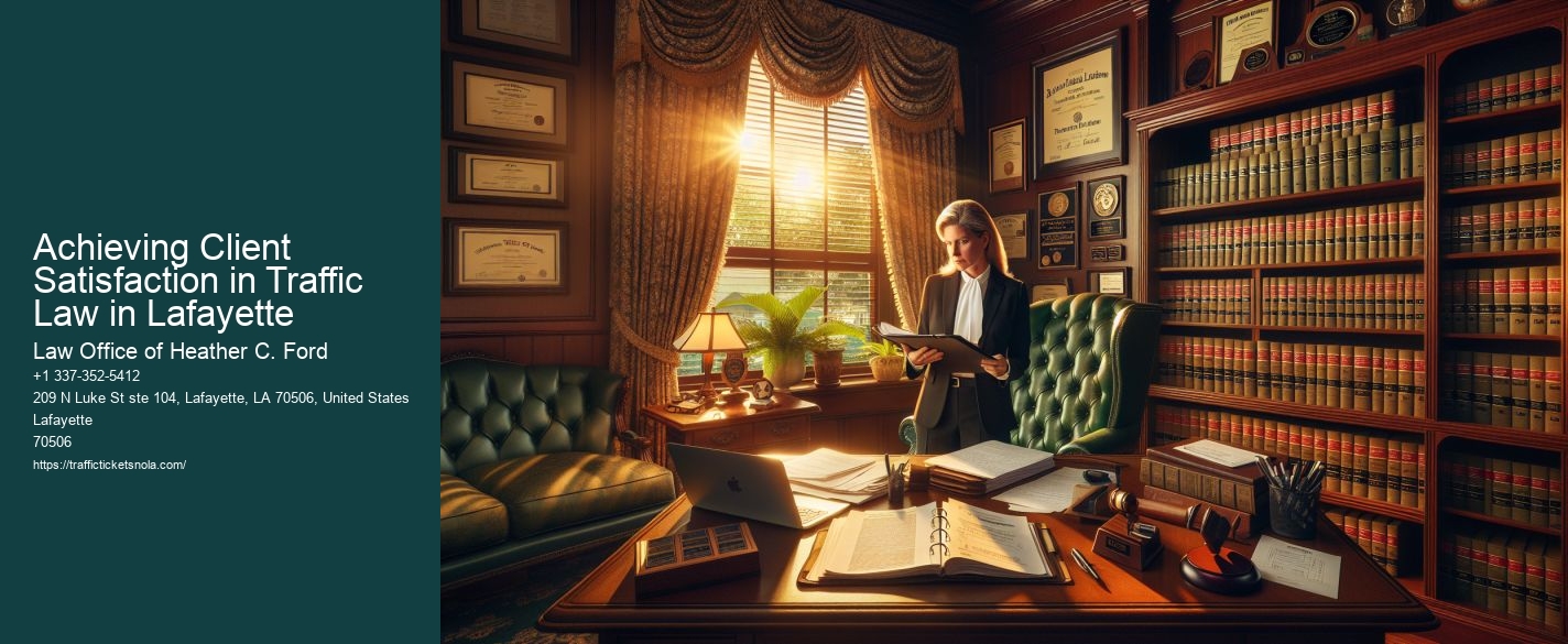 Achieving Client Satisfaction in Traffic Law in Lafayette