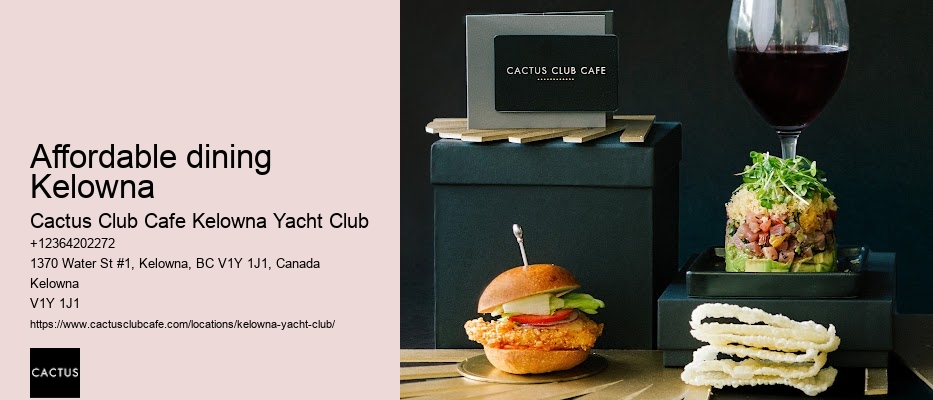 Kelowna dining with local ingredients