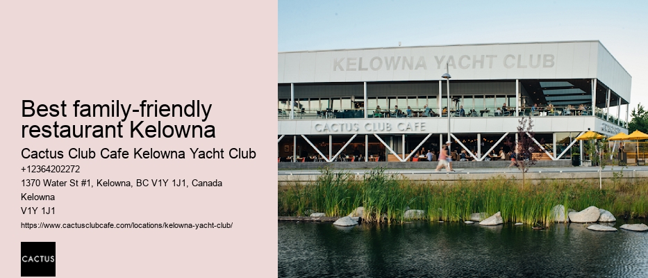 Kelowna waterfront dining