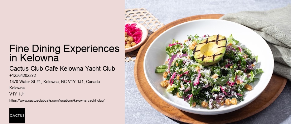 Best places to dine in Kelowna